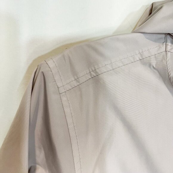 Athleta Hooded Rain Coat Lightweight Beige Longline Jacket ** Flaw ** Size XS - Picture 6 of 13